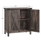 Meuble de rangement de ferme 15,7 x 30 x 31,5, Buffet avec 2 portes et étagères réglables