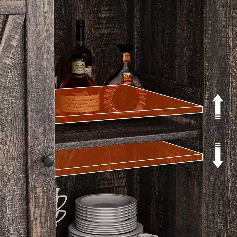 Meuble de rangement de ferme 15,7 x 30 x 31,5, Buffet avec 2 portes et étagères réglables