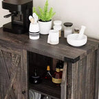 Meuble de rangement de ferme 15,7 x 30 x 31,5, Buffet avec 2 portes et étagères réglables