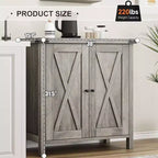 Meuble de rangement de ferme 15,7 x 30 x 31,5, Buffet avec 2 portes et étagères réglables
