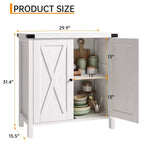 Meuble de rangement de ferme 15,7 x 30 x 31,5, Buffet avec 2 portes et étagères réglables