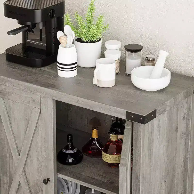 Meuble de rangement de ferme 15,7 x 30 x 31,5, Buffet avec 2 portes et étagères réglables