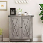 Meuble de rangement de ferme 15,7 x 30 x 31,5, Buffet avec 2 portes et étagères réglables