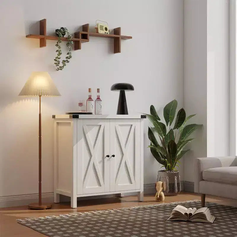 Meuble de rangement de ferme 15,7 x 30 x 31,5, Buffet avec 2 portes et étagères réglables