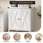 Meuble de rangement de ferme 15,7 x 30 x 31,5, Buffet avec 2 portes et étagères réglables