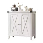 Farmhouse Storage Cabinet 15.7 x 30 x 31.5, Sideboard Buffet Cabinet with 2 Doors and Adjustable Shelves