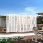 Écrans et panneaux d'intimité avec support autoportant blanc pour balcon, patio, jardin, séparateur de pièce extérieur