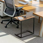 2 tables d'appoint de canapé en forme de C, table d'appoint de canapé vintage pour café, collation, ordinateur portable, table d'appoint pour télévision de salon