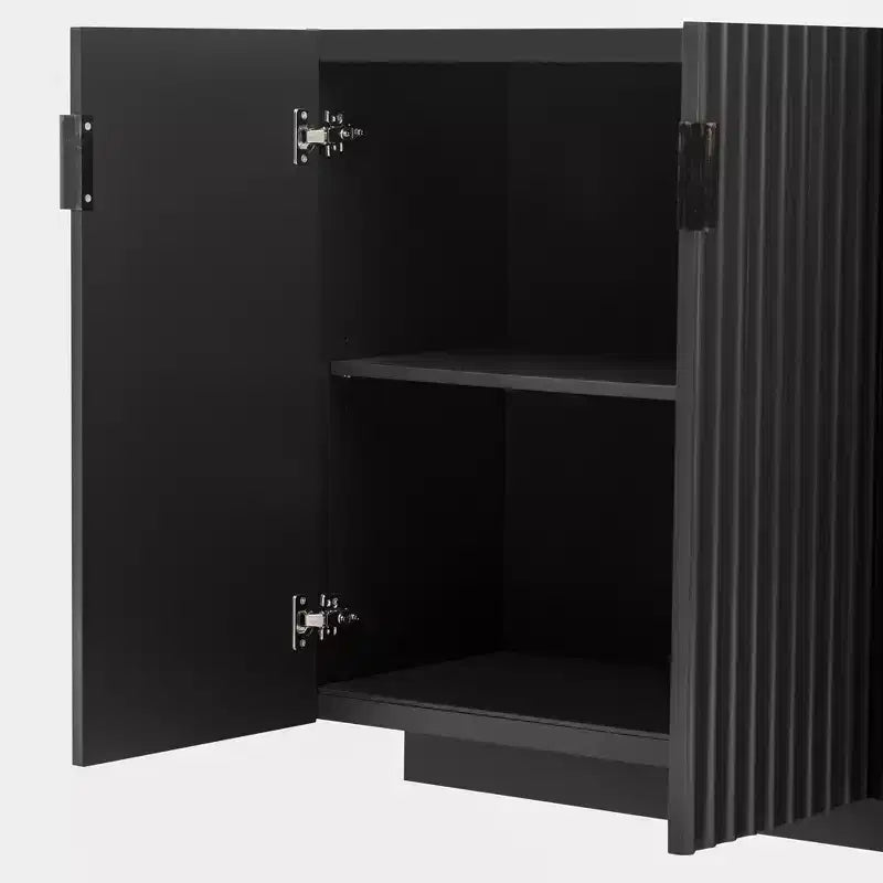 Bahut spacieux, buffet avec 4 portes et 4 étagères, meuble de rangement pour salon, salle à manger, cuisine
