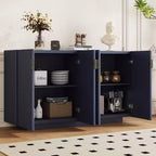 Bahut spacieux, buffet avec 4 portes et 4 étagères, meuble de rangement pour salon, salle à manger, cuisine