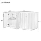 Bahut spacieux, buffet avec 4 portes et 4 étagères, meuble de rangement pour salon, salle à manger, cuisine