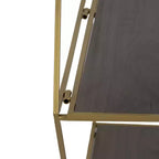 Étagères murales hexagonales modernes pour la décoration intérieure - Rangement en bois avec cadre en métal pour l'affichage de bureau - Ensemble de 3, 22, 21, 19