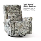 Fauteuil inclinable, pivotant et coulissant manuel|