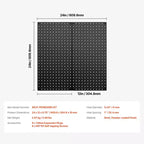 Panneaux de Pegboard Métal, 24 x 12 Pegboard, 2 Panneaux, Organisateur Mural Robuste en Acier, Noir