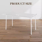 Table pliante 47", table de jeu portable robuste avec plateau en cuir PU et pieds en métal, aucun assemblage requis, utilisation intérieure et extérieure, table uniquement