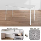 Table pliante 47", table de jeu portable robuste avec plateau en cuir PU et pieds en métal, aucun assemblage requis, utilisation intérieure et extérieure, table uniquement