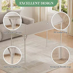 Table pliante 47", table de jeu portable robuste avec plateau en cuir PU et pieds en métal, aucun assemblage requis, utilisation intérieure et extérieure, table uniquement