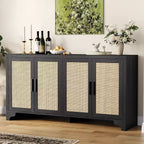 Buffet bahut à 4 portes, console d'entrée, meuble bar et buffet de rangement pour salle à manger, cuisine et salon