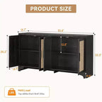 Buffet bahut à 4 portes, console d'entrée, meuble bar et buffet de rangement pour salle à manger, cuisine et salon