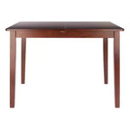 Table à manger extensible en noyer - : Rallonge papillon intégrée, 6 places
