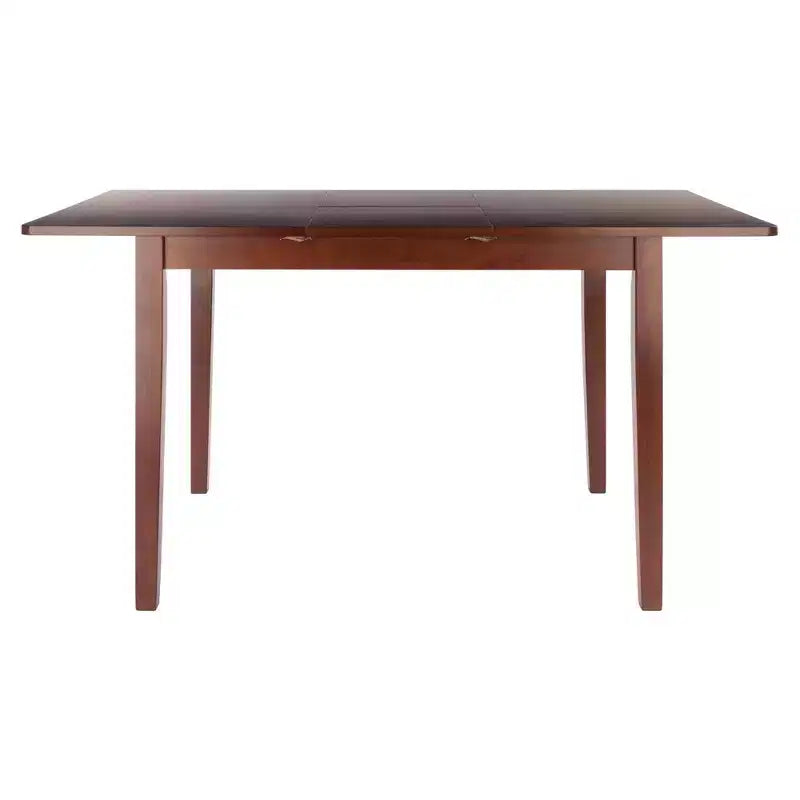 Table à manger extensible en noyer - : Rallonge papillon intégrée, 6 places