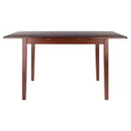 Table à manger extensible en noyer - : Rallonge papillon intégrée, 6 places