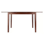 Table à manger extensible en noyer - : Rallonge papillon intégrée, 6 places