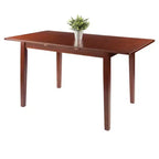 Table à manger extensible en noyer - : Rallonge papillon intégrée, 6 places