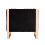 Lot de 2 fauteuils d'appoint en velours Trillium noir – Manhattan Comfort : Finition dorée, aucun assemblage requis