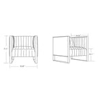 Lot de 2 fauteuils d'appoint en velours Trillium noir – Manhattan Comfort : Finition dorée, aucun assemblage requis