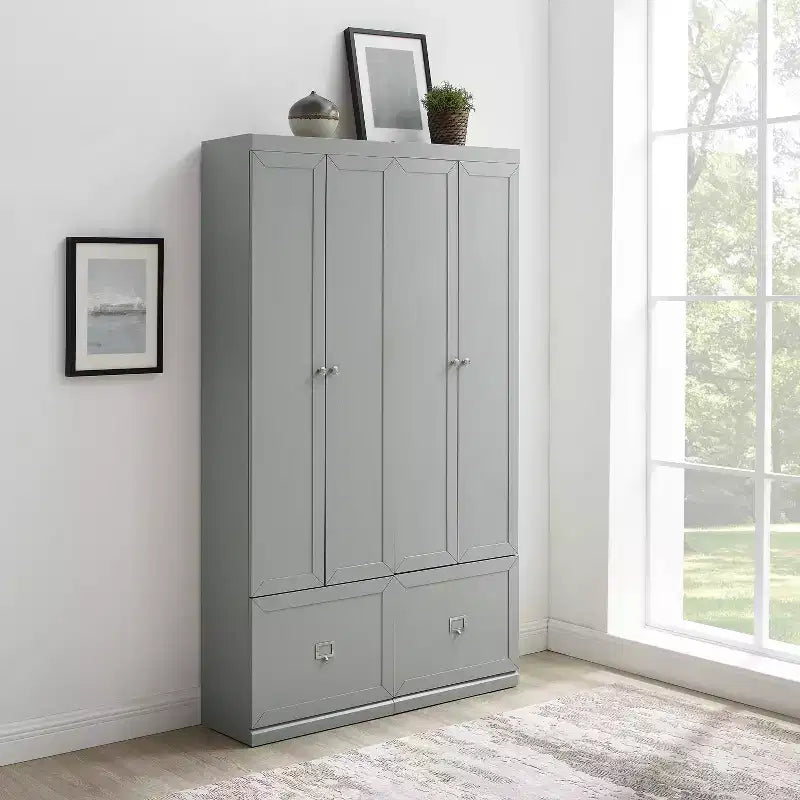 Ensemble de 2 pièces pour entrée Harper avec 2 placards de rangement gris - Crosley