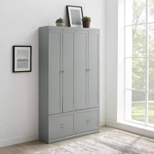 Ensemble de 2 pièces pour entrée Harper avec 2 placards de rangement gris - Crosley