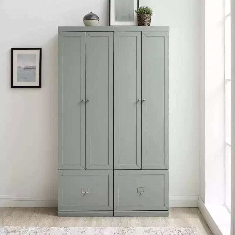 Ensemble de 2 pièces pour entrée Harper avec 2 placards de rangement gris - Crosley