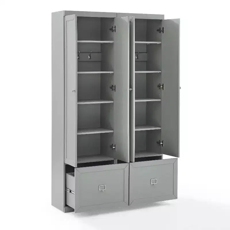 Ensemble de 2 pièces pour entrée Harper avec 2 placards de rangement gris - Crosley