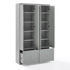 Ensemble de 2 pièces pour entrée Harper avec 2 placards de rangement gris - Crosley