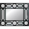 Northlight 29.5 Black Framed Geometric Style Rectangular Wall Mirror