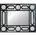 Northlight 29.5 Black Framed Geometric Style Rectangular Wall Mirror
