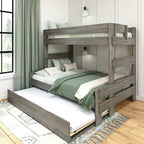 Max & Lily Farmhouse Twin over Full Bunk Bed with Trundle