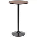Table de bar de pub industrielle rustique 41H en bois d'orme avec base en métal