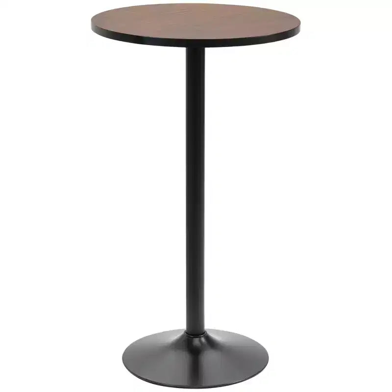 Table de bar de pub industrielle rustique 41H en bois d'orme avec base en métal