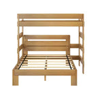 Lit superposé moderne en bois massif style ferme, lit superposé en L double au-dessus de la reine pour enfants