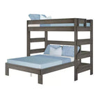 Lit superposé moderne en bois massif style ferme, lit superposé en L double au-dessus de la reine pour enfants