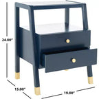 Table d'appoint à 2 tiroirs et 1 étagère - ACC6602