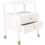 Table d'appoint à 2 tiroirs et 1 étagère - ACC6602
