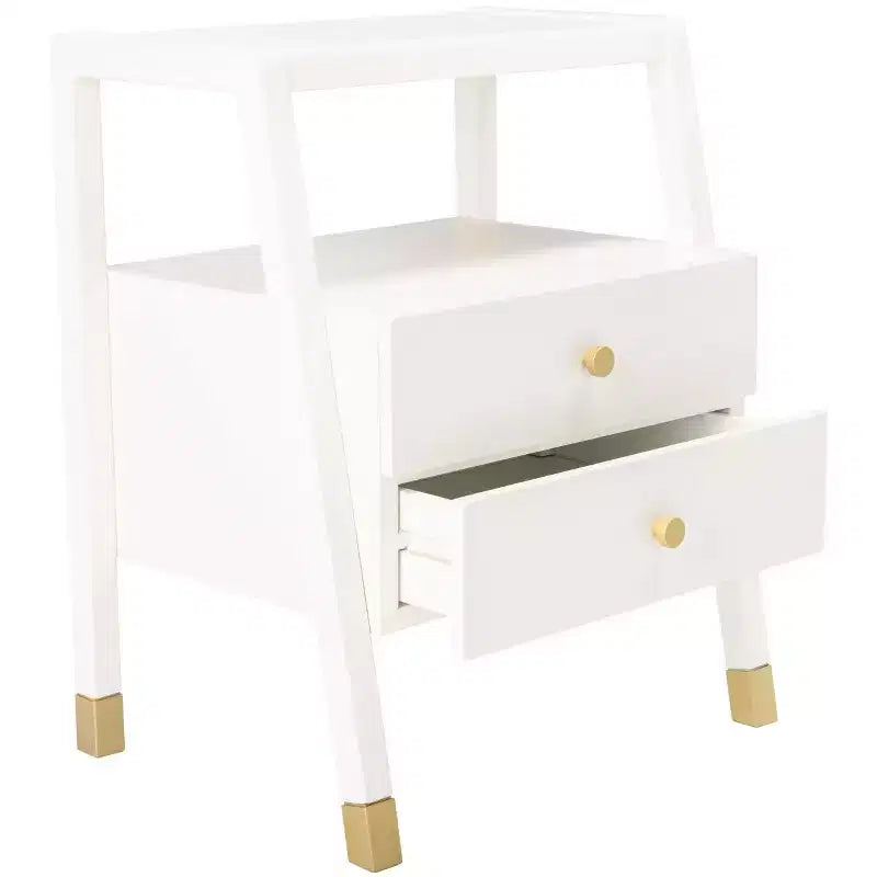 Table d'appoint à 2 tiroirs et 1 étagère - ACC6602