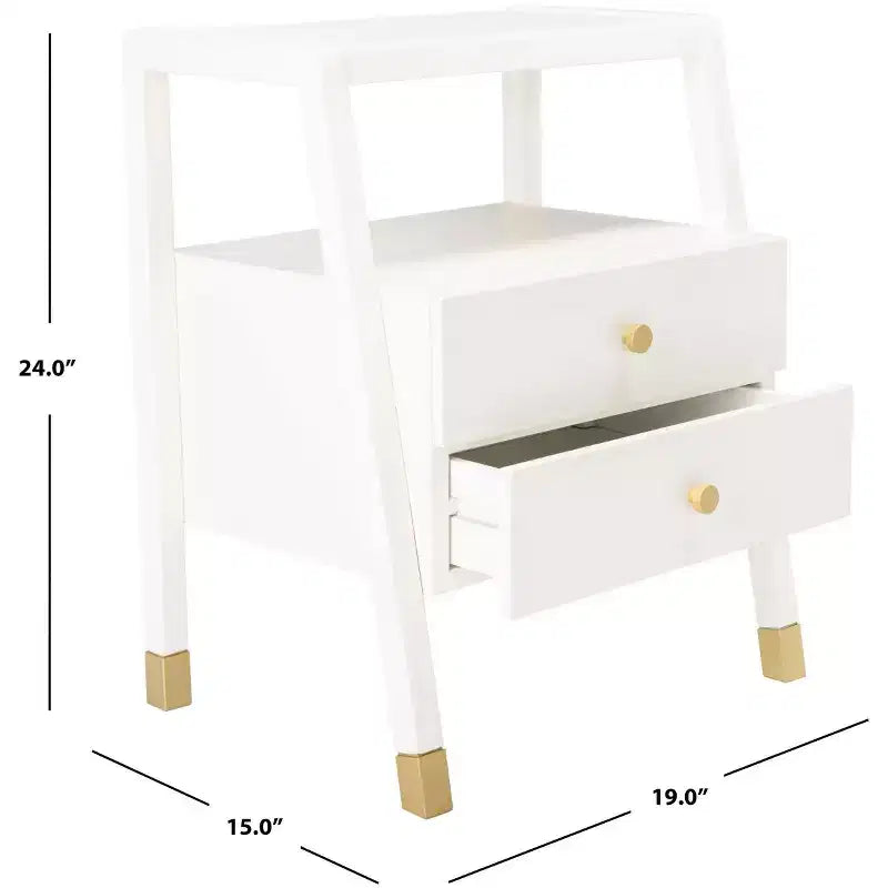 Table d'appoint à 2 tiroirs et 1 étagère - ACC6602