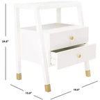Table d'appoint à 2 tiroirs et 1 étagère - ACC6602
