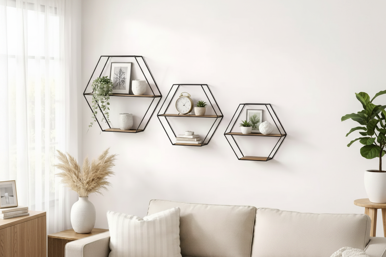 Hexagonal Shelf Banner 16:9
